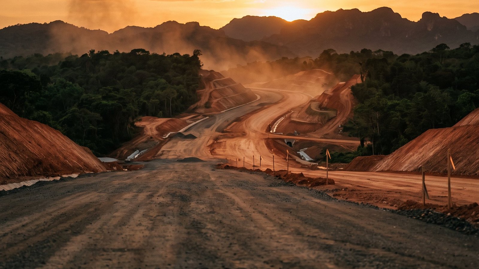 Movimiento de tierras en un terraplén